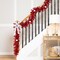 Northlight Pre-Lit Tinsel Artificial Christmas Garland - 9' x 8" - Red - Clear Lights
